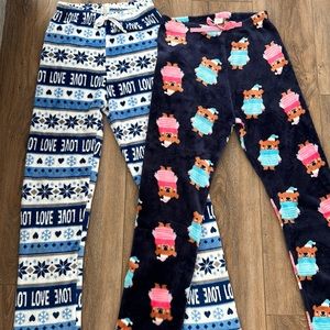 Fluffy Christmas pj pants.